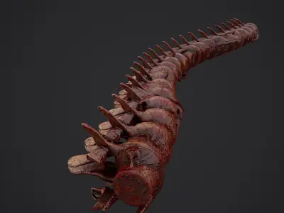 Bloody Spine Low-poly 3D model