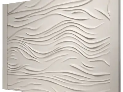 Decorativ panel wave 25 3D model