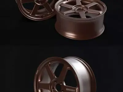 Car Wheel Rims Volk Racing TE37 3D model