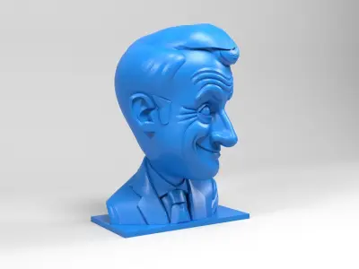 Emmanuel Macron caricature 3D print model