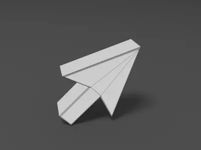 Cursor arrow Low-poly 3D model