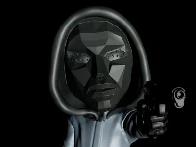 FRONT MAN  Low-poly 3D model