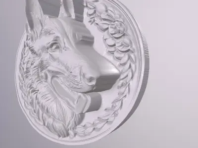 Belguian Malinois 1 basrelief for 3D printing 3D print model