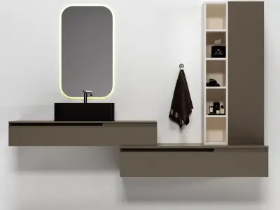 luxury italian bathroom furniture 3D model