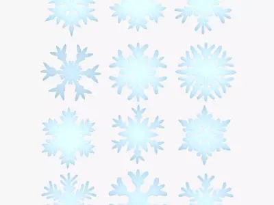 Snowflake Stylized Low-poly 3D model