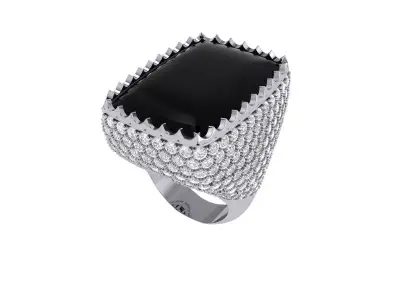 Cushion Art Deco Ring 3D print model buy