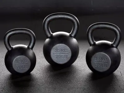 Kettlebell three kettlebells 3D model