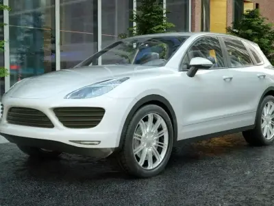 Generic car v2 SUV Low-poly 3D model