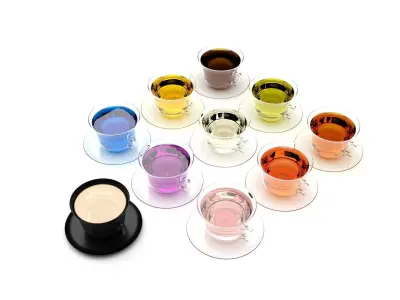 Different Flavors of Tea Set 3D model