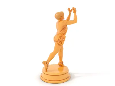 Golden Athlete Trophy Model Pack Low-poly 3D model