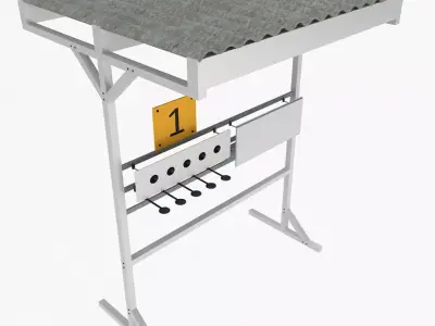 Biathlon Targets Low-poly 3D model