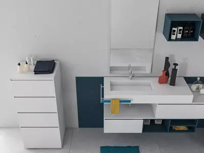 Bathroom furniture set Arcom Escape 6 3D model
