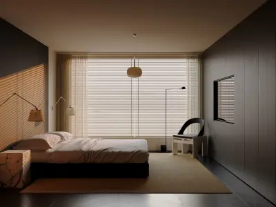 Bedroom interior scenes 3D model 20