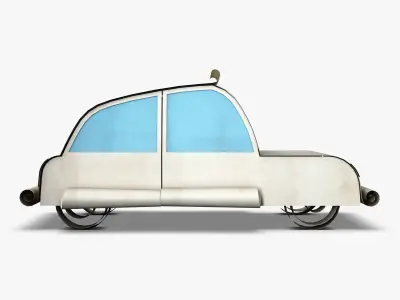 Car Hatchback Paper v 1 3D model