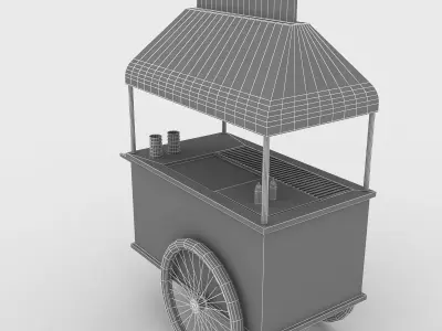    hot dog cart 3D model