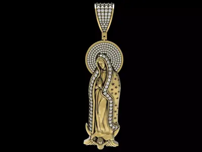 De Virgen De Guadalupe Pendant 3D print model