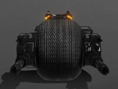 The Batman  Batpod Low-poly 3D model