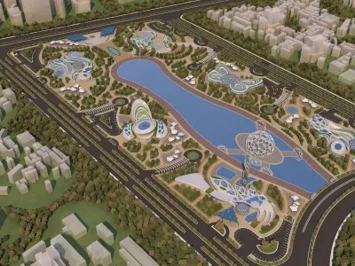 0056 - Futuristic City - 2020 - 01 3D model