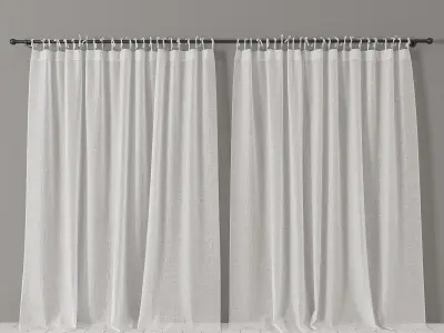 Linen curtain  3D model