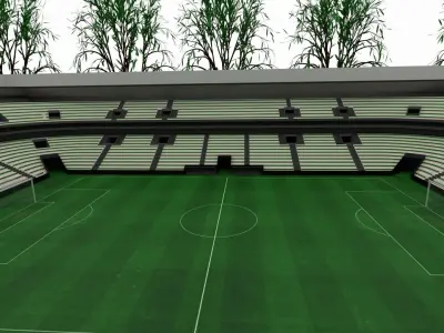 Football Stadium Low-poly 3D model 16