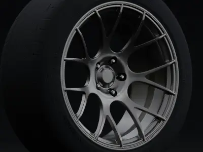 Enkei Raijin Aftermarket Wheel Low-poly 3D model
