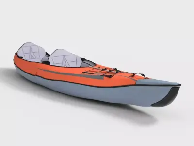 INFLATABLE KAYAK Low-poly 3D model