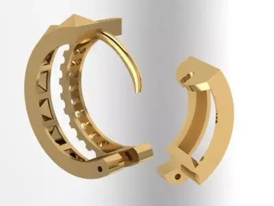 Set ring and earrings 3D print model