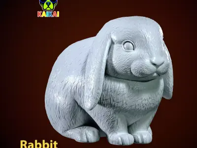 Floppy-eared rabbit urban vibes 3D print model
