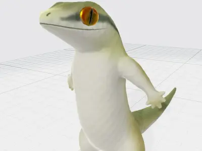LIZARD GECKO 3d model PBR TEXTURED includes Hi Poly model Low-poly 3D model