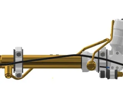 Porsche 944 and Mazda RX7 FC Steering Gear Low-poly 3D model