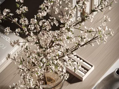 Blossom Harmony Decorative Tabletop Scene 3D model