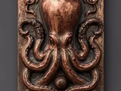octopus stl  Free 3D print model