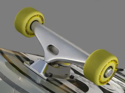 Skateboard Rigged Low-poly 3D model