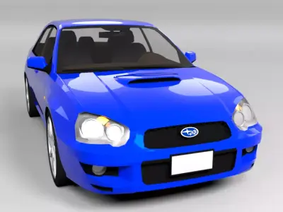 SUBARU IMPREZA LOWPOLY Low-poly 3D model