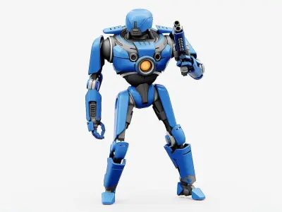 CYBORG COP V-2  Rigged for Unreal Engine - Unity - MIXAMO 3D model