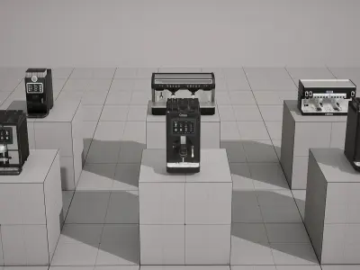 CARIMALI Coffee Machine - 6 Models Low-poly 3D model