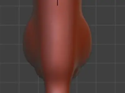 Sculpted Cat for games 3D model