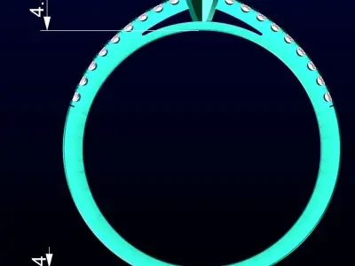 Engagement Ring 11 3D print model