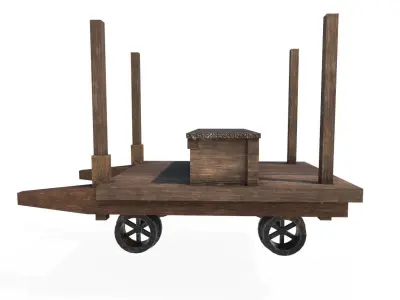Trolley Asia Low-poly 3D model