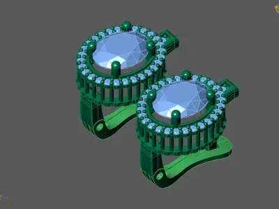 Women Earrings 3DM STL Womens Earring Renders 3D print models   3D print model 32