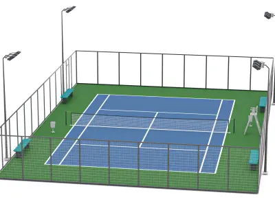 Tennis Court 1 3D model
