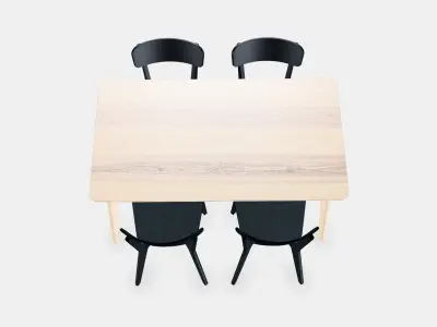 LISABO - LISABO Table and 4 chairs 1 Low-poly 3D model