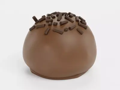 Chocolate Candy V11 - Milk Chocolate Dome with Sprinkles 3D model