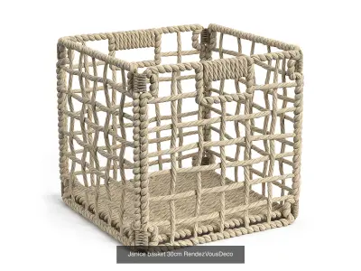 Janice Collection of natural fiber baskets RendezVousDeco