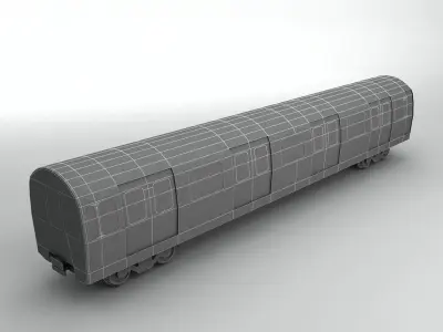 London Underground Rail Car Low-poly 3D model