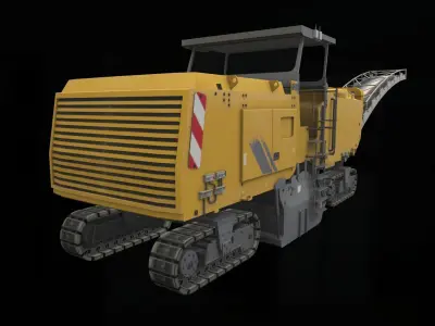 Road Planing Wirtgen Low-poly 3D model