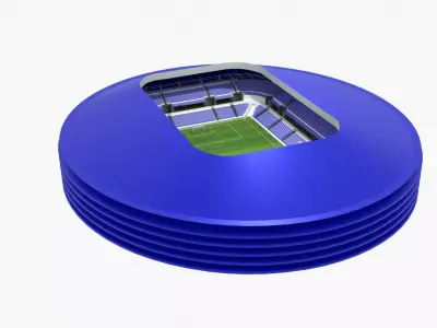 Football Stadium Low-poly 3D model