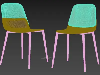 7 Realistic design chair pack 3D model