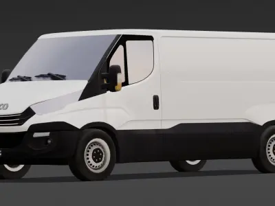 Van Animated 3D Model  Low-poly 3D model
