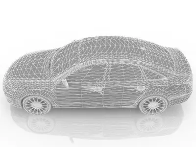 Audi A4 meringo blue model 3D model